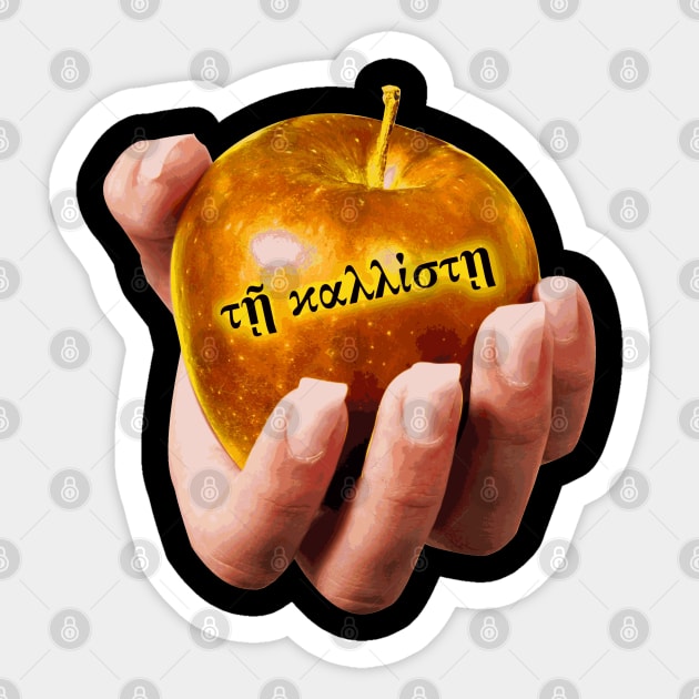 Chaos Magick Discordianism Eris Apple Of Discord Kallisti Sticker by Mindseye222